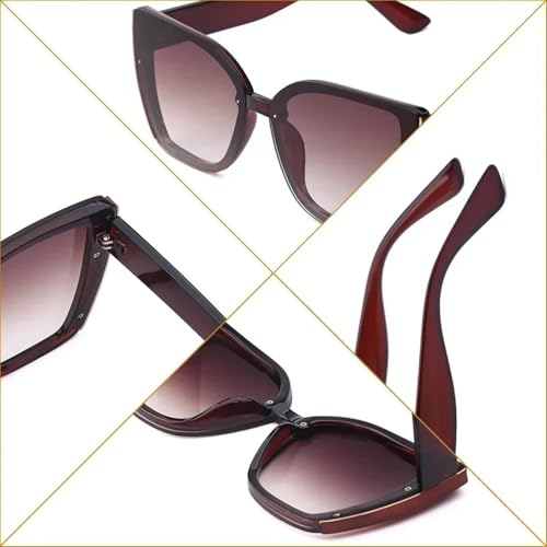 Lunettes de soleil rétro grand format bleu azur aux finitions soignées - 6