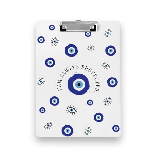 Image of Clipboard Drawing, Writing, Exam Board with Clip (Size - 24x36 cm) Sturdy, Lightweight for Office, School, College - Evil Eye QTS 5