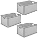 keeeper Zestaw 3 koszy transportowych, Do układania w stosy, Polipropylen, 3 x 64 l, Robert, Jasnoszary