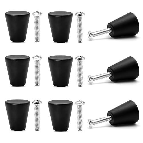 Brelet 9 Pomelli per Cassetti in Metallo.Moderni Pomelli per Mobili in Alluminio Opaco con Viti.Forma Rotonda Pomello per Armadi da Cucina,Cassetti,Mobili da Rinnovare e Mobili da Bagno (Nero)