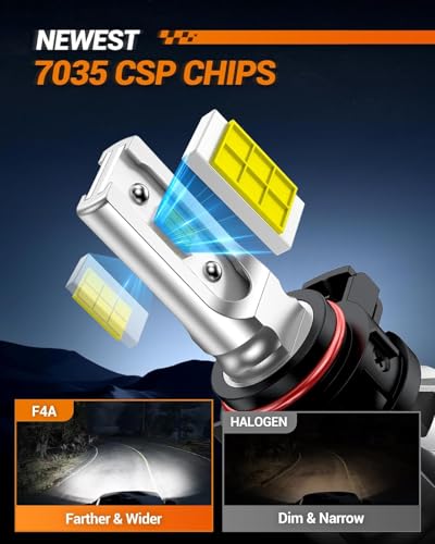 Image of SEALIGHT 5202 LED Fog Light Bulbs, 5201 PS24W LED Fog Lights for Cars, 10000LM 6500K Cool White, 24 CSP Chips, Plug & Play, Pack of 2