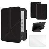 Case Compatible with Kindle Keyboard (3rd Generation) 6 Inch (Kindle 3/D00901 e-Reader), Includes a Screen Protector - Premium PU Leather Lightweight Cover with Auto Sleep/Wake, Black.