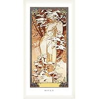 Amazon.co.jp: ポスター アルフォンス ミュシャ 四季 -冬- 1900年 額装