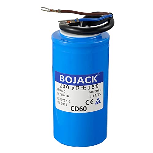 BOJACK 200 uF 250 V AC 200 MFD CD60 Condensador de Arranque Condensador de Funcionamiento del Motor...