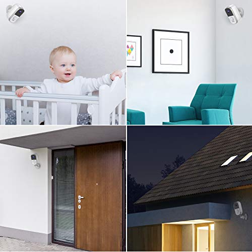 Anbes Security Camera Outdoor Indoor Wireless Rechargeable Battery Powered Camera with Night Vision, Motion Detection, 1080P Video with 2-Way Audio, Waterproof Home Security Camera with Cloud Service - Thumbnail 2