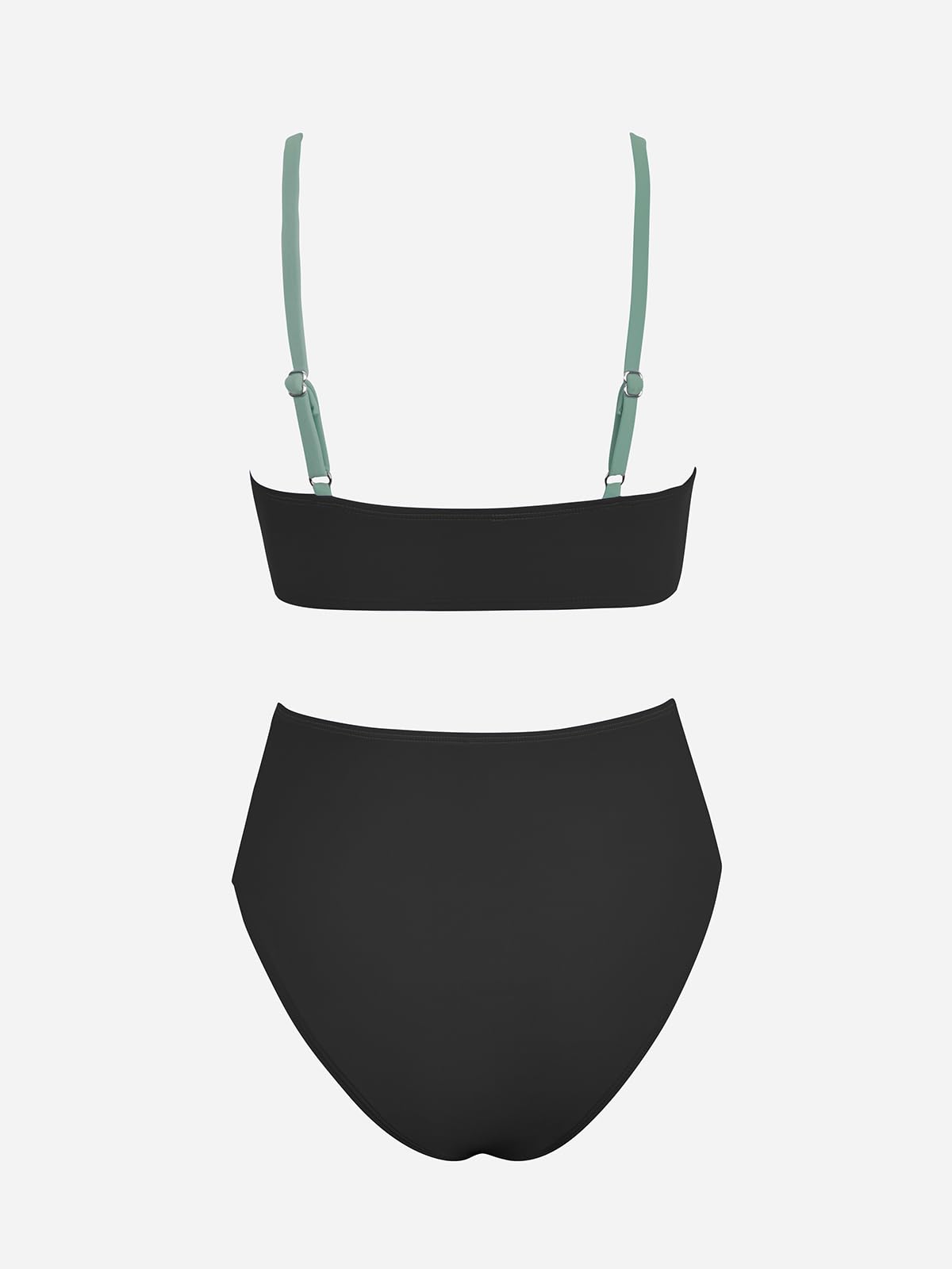 CUPSHE Damen Bikini Set Crossover Bustier High Waist Bikini Bademode Elegant Zweiteiliger Badeanzug Swimsuit