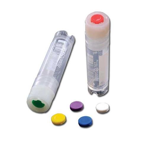 Argos Technologies CRY65S Purple Plastic Cryovial Cap Inserts (Pack of 100)