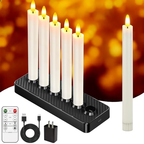 Velas recargables de mecha 3D HL de 25 cm con mando para decoración navideña