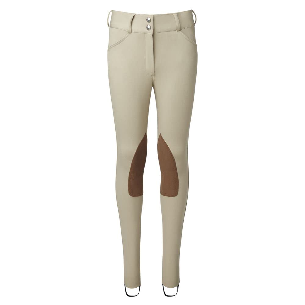 Dover Saddlery Girls' Wellesley Competition Jodhpur, Color: Tan, Size: 14