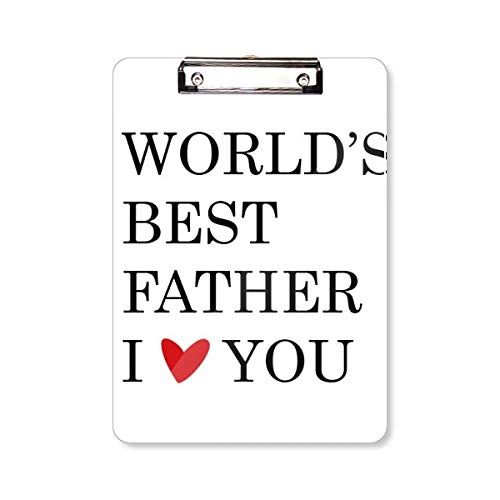 Porte-bloc A4 gravé Love You Best Father une attention tendre pour le bureau