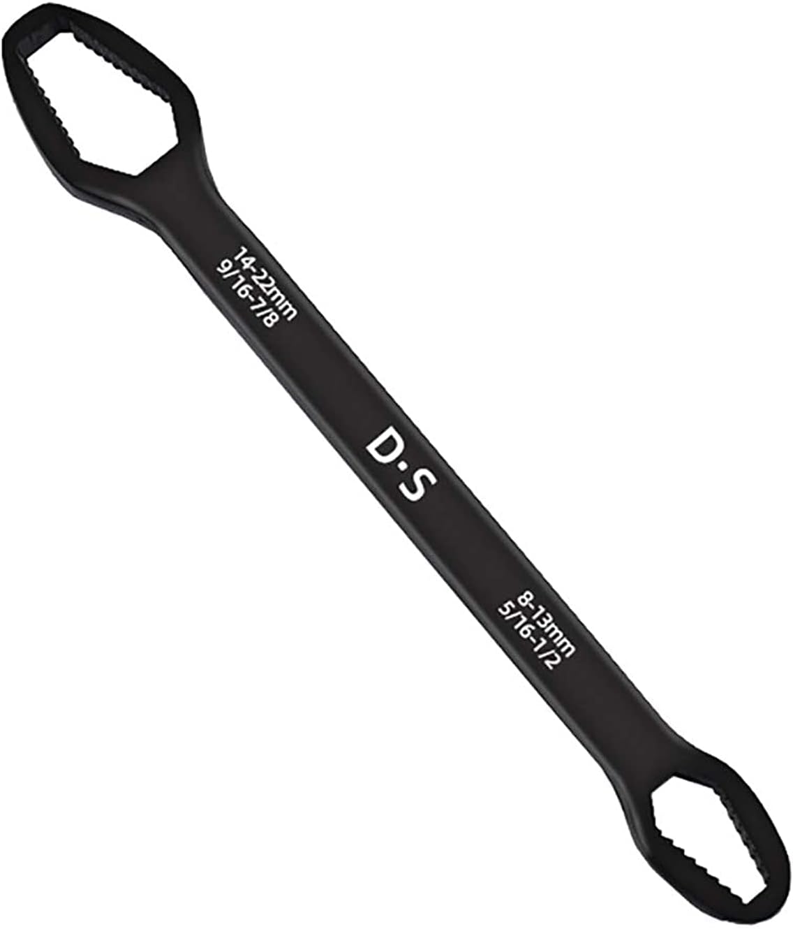 NEWCOMDIGI Universal Double Ended Wrench, Self-Tightening 8-22mm Screw Nuts Repair Wrench, Double-Headed Ratchet Spanner, Adjustable Torx Spanner