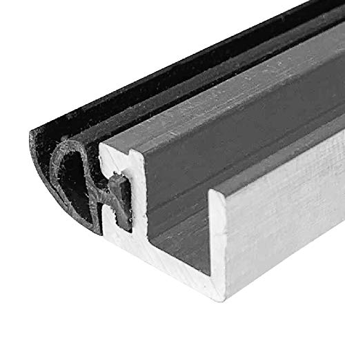 3 in 1 kit - Mill Aluminum Head & Jamb Mechanically Fastened Gasketing Seal with Silicone Solid Rubber Extrusion (5584MA) in (48