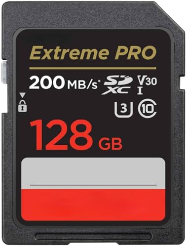 128GB SDXC Class10 UHS-I V30 �ǎ�ő�200MB/s Extreme PRO �V�p�b�P�[�W