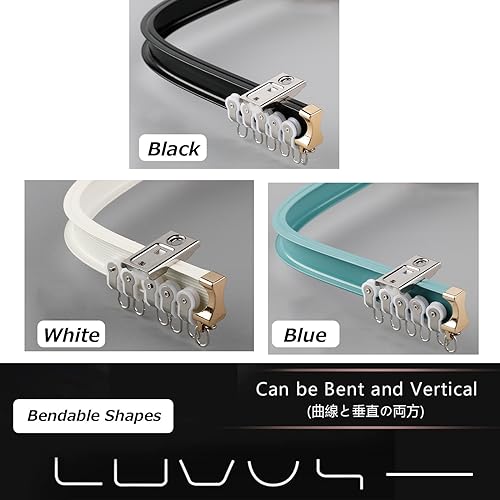 Tringle à rideau flexible aluminium pour fenêtre de douche - 4