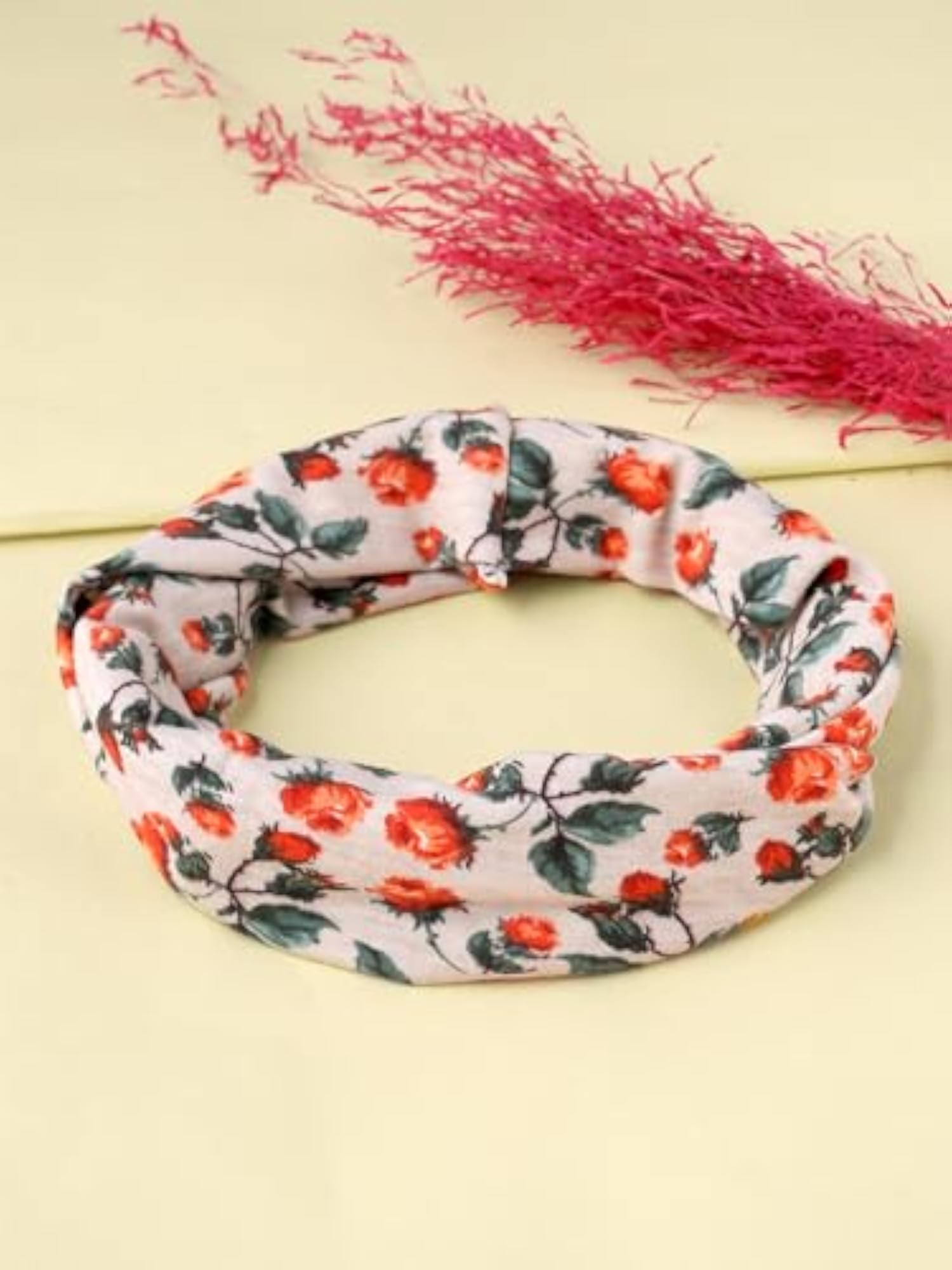Boho Knotted Fabric Headband with Criss Cross Design