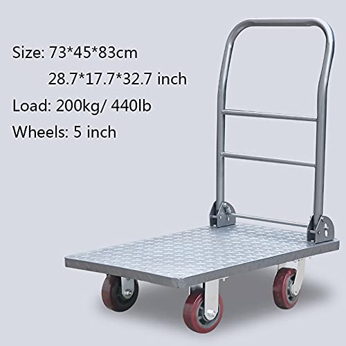 Carro de Plataforma Plegable Metal 440lb 73x45 cm miniatura 2