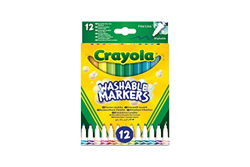 CRAYOLA-107706 feutres à Pointe Fine, 58-6671, Divers, 12 Unità (Confezione da 1)