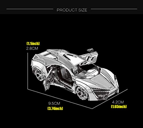 DIY 3D Car Metal Model 3D Puzzle 3D Laser Cut Jigsaw Toys 3D Metal Model Kit for Adults&Kids Mechanical Model Educational Toy Indoor Decoration Desk Toy Birthday Gift Collection Brain Teaser Puzzles - Image 4