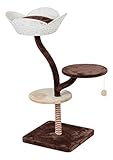 IRIS USA, Inc. Plush & Wicker Cat Tree - 4-Tier, Brown (350037)