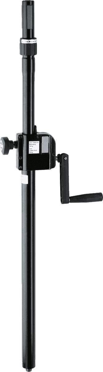 K&M König & Meyer 21340.000.55 Music Stand Hand Crank Distance Rod Ring Lock | Stable Satellite Speaker Connection | Tube Threaded M20 Bolt | Supports 77 lbs. | Adjustable Height | German Made Black