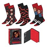 CERDÁ LIFE'S LITTLE MOMENTES | Pack 3 Calcetines Chucky Talla 38-45 Cómodos y Suaves - Calcetines Chucky con Estilo Único y Licencia Oficial