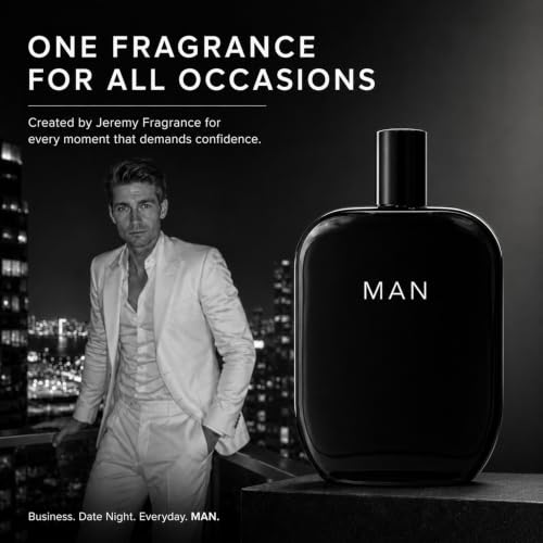 Image of Fragrance One MAN for Men 3.4 Fl Oz | Extrait de Parfum by Jeremy Fragrance, versatile masculine signature scent with bergamot, for work, travel, dates & evenings