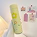XYAN 600ml Kawaii Small Fresh Water Cup Damska Lovely Truskawki Flower Thermos Cup Herbata między Business Water Bottle (Capacity : 601 700ml, Color : YELLOW)