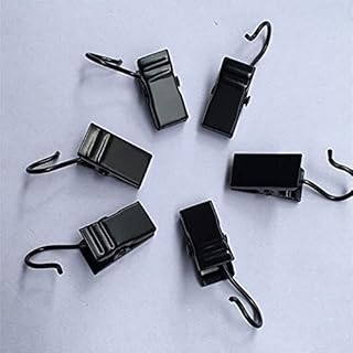 50 Pcs Black Metal Curtain Clip String Party Lights Hanger Multi-function Hanger Clipsfor Home Decoration, Photos, Art Craft Display and Outdoor Activities Supplies