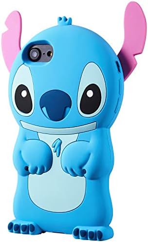 Case for iPhone 8/iPhone 7/6 /6S 4.7",Cartoon Soft Silicone Cute 3D Fun Cover,Kawaii Unique Kids Girls Teens Animal Character Rubber Skin Shockproof Funny Cases for iPhone6 SE 2020 Blue Stitch