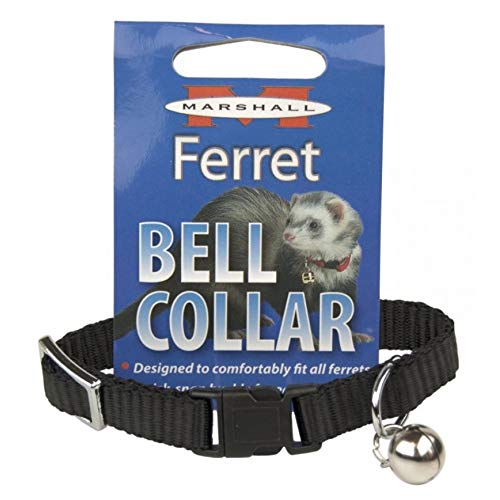 Collar de campana Marshall FP090 negro para hurones de nailon ajustable 2
