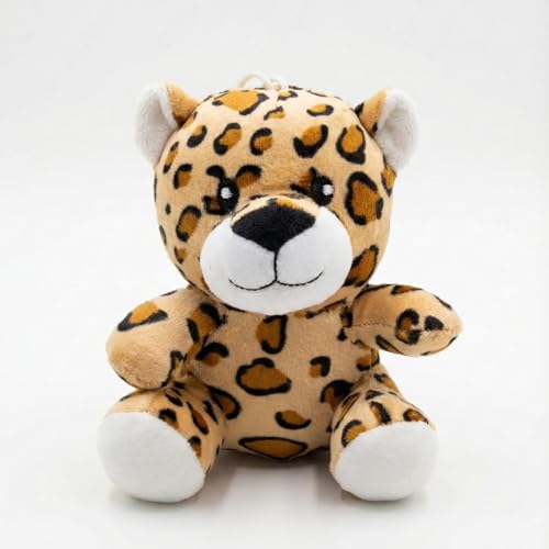 Image of ELITE CREATIONS Leopard Soft Toy 14 cm | Cute Leopard Plush Stuffed Animal | Mini Cuddly Wild Animal Toy for Kids Boys Girls | Birthday Return Gift Kids Toy