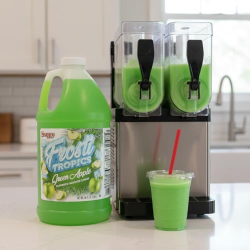 Snappy Frosti Tropics Green Apple Slushy Mix, Slushie Syrups for Machine, Granita Slushy Syrup, Kid Slushie Machine Mix, Slushy Mix For Frozen Drink Machine, 1/2 Gallon