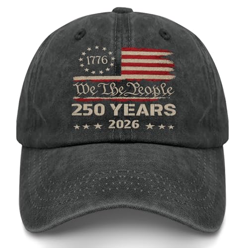 250th Anniversary US Hat 1776-2026 Embroidered Patriotic Baseball Cap American