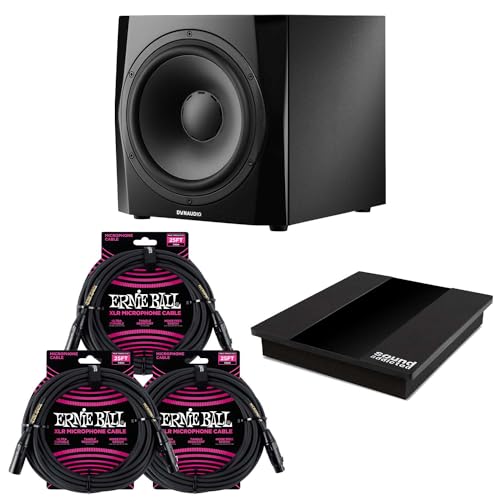 Dynaudio Acoustics 9S 300W 9.5? Active Sub, Sound Addicted P10 Pad, (3) ErnieBall XLR 25FT Bundle