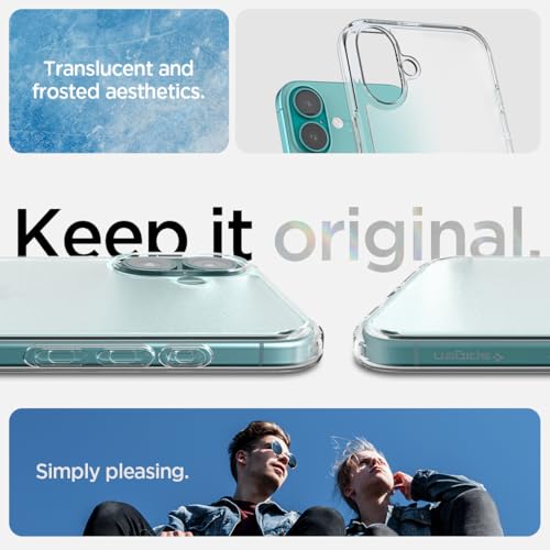 Image of Spigen for iPhone 16 Plus Case, Ultra Hybrid [No Magnet Ring][Anti-Yellowing] - Frost Clear