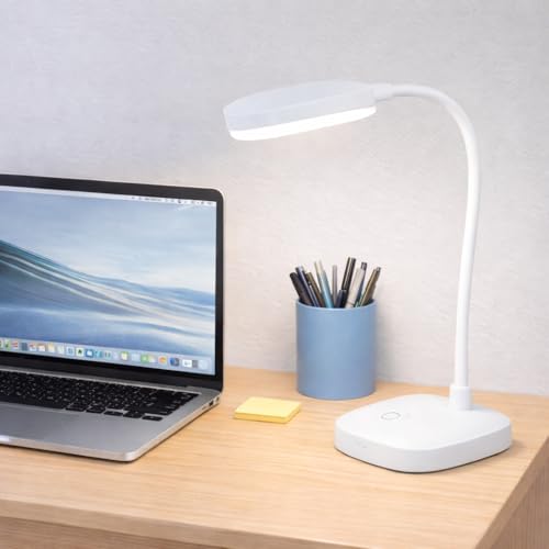 VIRTIME Lampada da scrivania, Lampada da tavolo Led con Batteria ricaricabile 1200mha e porta ricarica usb
