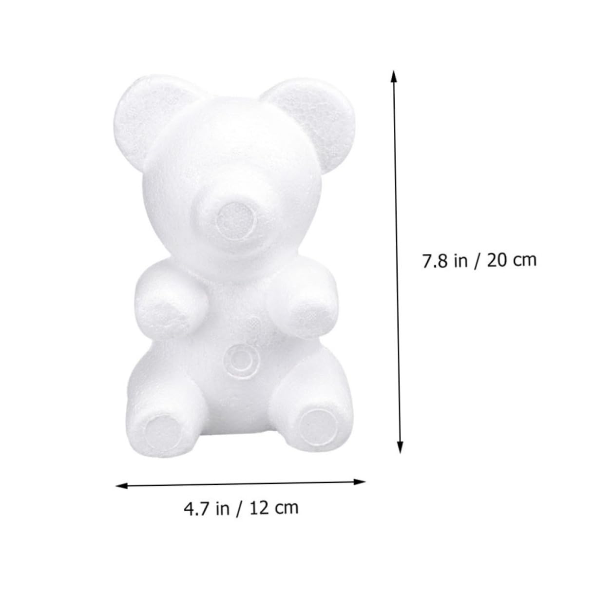STOBOK 9pezzi Orsetto Polistirolo per Decorazioni Fai da Te Mould Bianco per Progetti Artigianali e Decorazioni da Scrivania