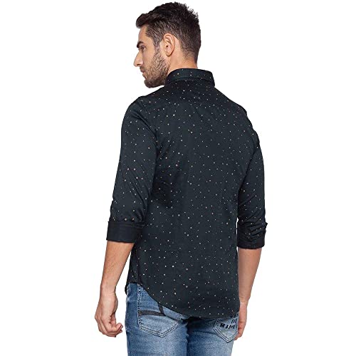 Image of Spykar Men's Printed Slim Fit Shirt