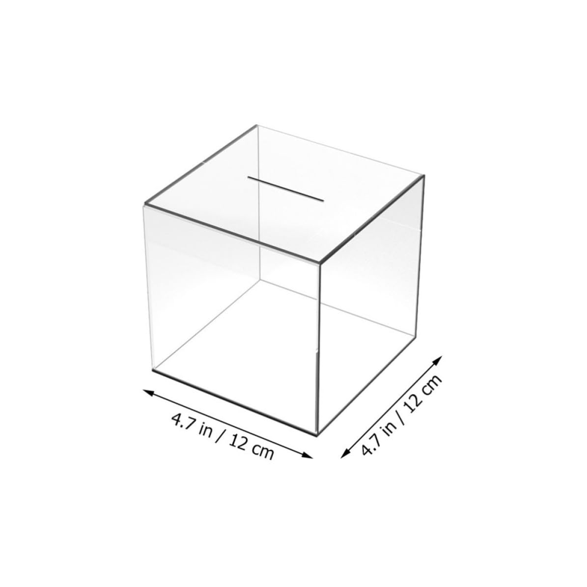Levemolo Tirelire de Table en Acrylique Transparente 2 Pièces, Boîte à Économies Cubique Simple et Éducative pour Garçon et Filles, pour Bureau ou Table