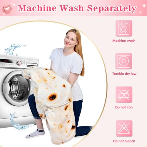 Image of Waitu Wearable Blanket Sweatshirt Gifts for Women and Men, Warm and Cozy Giant Blanket Hoodie, Thick Flannel Blanket with Sleeves and Giant Pocket - Burritos