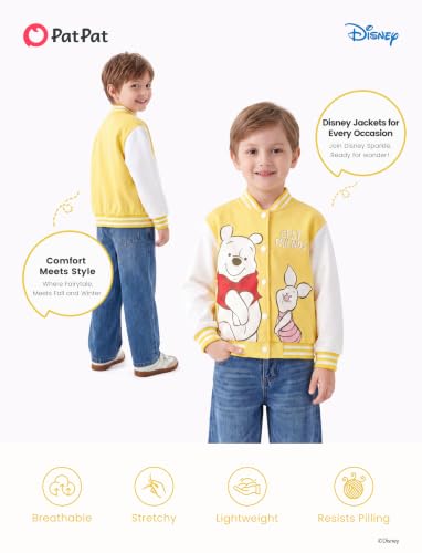 Image of Disney Marvel Bomber Jacket Spider Man Toy Story Cars Varsity Cardigan2-13Y | Officially Licensed Snap Button Coat,Fall Star Wars Graphic Cloth Top,Hulk Venom Stitch Mickey Lightning Mcqueen Kids Apparel