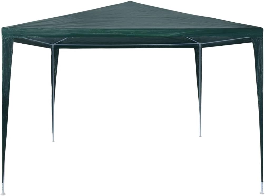 Green Polyethylene Party Tent with Steel Frame, 3x3 Meters, 4-Piece Set for Outdoor Gatherings, Weddings, Camping, and Family Reunions, Easy Assembly, Durable Construction,