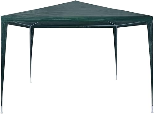 Miniatura 3 de vidaXL Tienda de campaña impermeable PE verde 9.8 x 9.8 pies  Toldo para exteriores con marco de acero resistente al óxido  Gazebo de jardín fácil