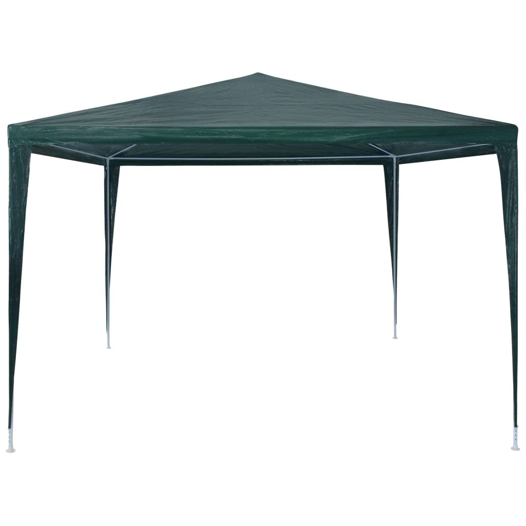 Tente de réception 3x3 m en PE Vert avec Cadre en Acier résistant aux UV et à l'eau idéal pour Jardin terrasse Patio Camping Plage et réceptions en extérieur