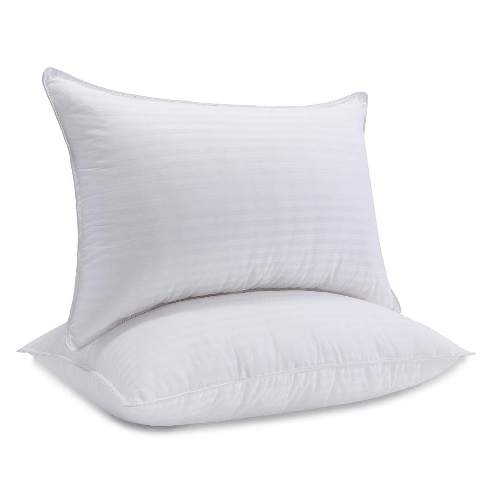 Luxe Decora Soft Hotel Stripe Pillow White 68x49cm (1)