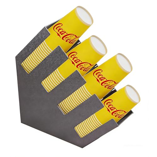 FixtureDisplays® Cup & Lid Organizer, 4 Compartments, Tabletop - Black 18.3" x 18.3" x 4.4" 19702 19702