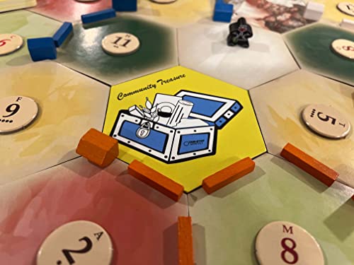 Community Treasure Chest Scenario Hex and Card Deck Scenario compatible with Catan's Settlers of Catan, Seafarers, Cities and Knights and Catan Expansions miniatura 4