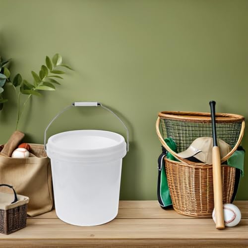 Contenedor de plástico blanco LALAFINA de 8l con tapa hermética 6
