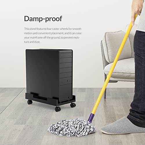 Soporte móvil para torres de PC, base refrigerante para CPU con 4 ruedas giratorias, apto para escritorio miniatura 7