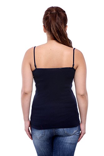 Image of Teemoods Women's Cotton Spaghetti Strap Camisole Slip - Adjustable Straps, Slim Fit, Soft Innerwear Tank Top for Layering & Everyday Comfort